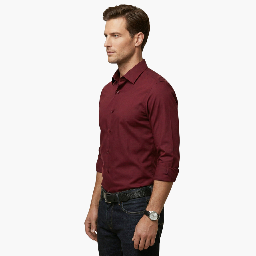 Nora | Sleek Men's Fitted Button Up Dress Shirt Long Sleeve