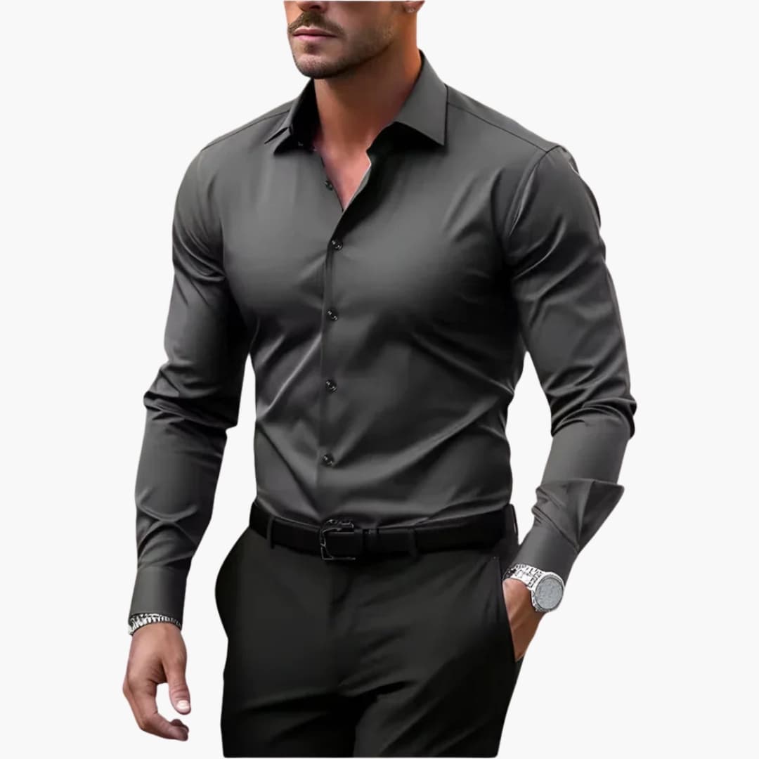 Nora | Sleek Men's Fitted Button Up Dress Shirt Long Sleeve