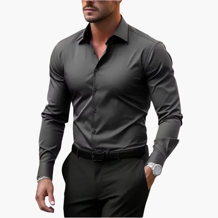 Nora | Sleek Men's Fitted Button Up Dress Shirt Long Sleeve