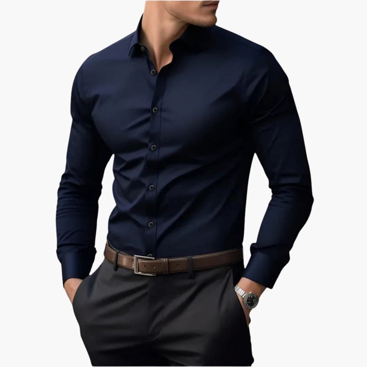 Nora | Sleek Men's Fitted Button Up Dress Shirt Long Sleeve