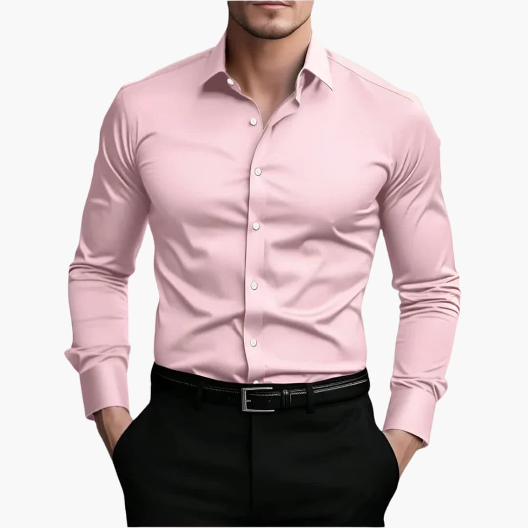 Nora | Sleek Men's Fitted Button Up Dress Shirt Long Sleeve