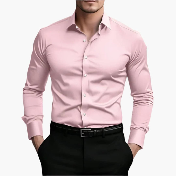 Nora | Sleek Men's Fitted Button Up Dress Shirt Long Sleeve