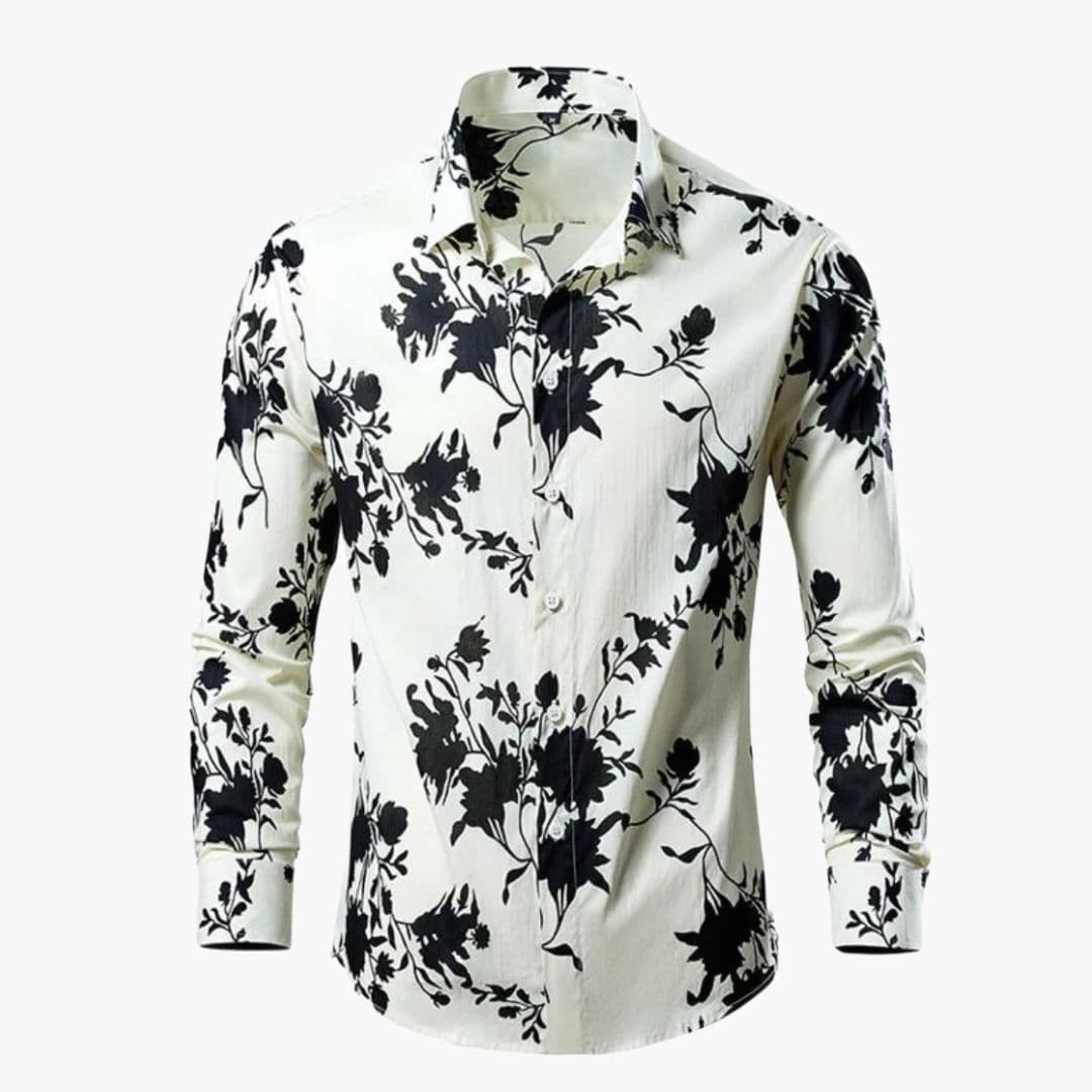 Evelyn | Stylish Men's Long Sleeve Floral Print Button Up Shirt
