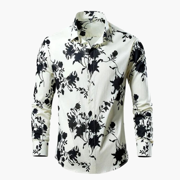 Evelyn | Stylish Men's Long Sleeve Floral Print Button Up Shirt