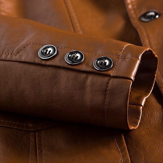 Marco | Stylish Italian Leather Blazer With Tailored Fit