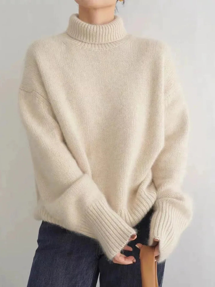 Evelyn | Chic Ribbed Turtleneck Oversized Sweater