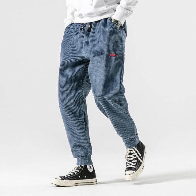 Lily | Stylish Men's Corduroy Jogger Pants With Elastic Ankles