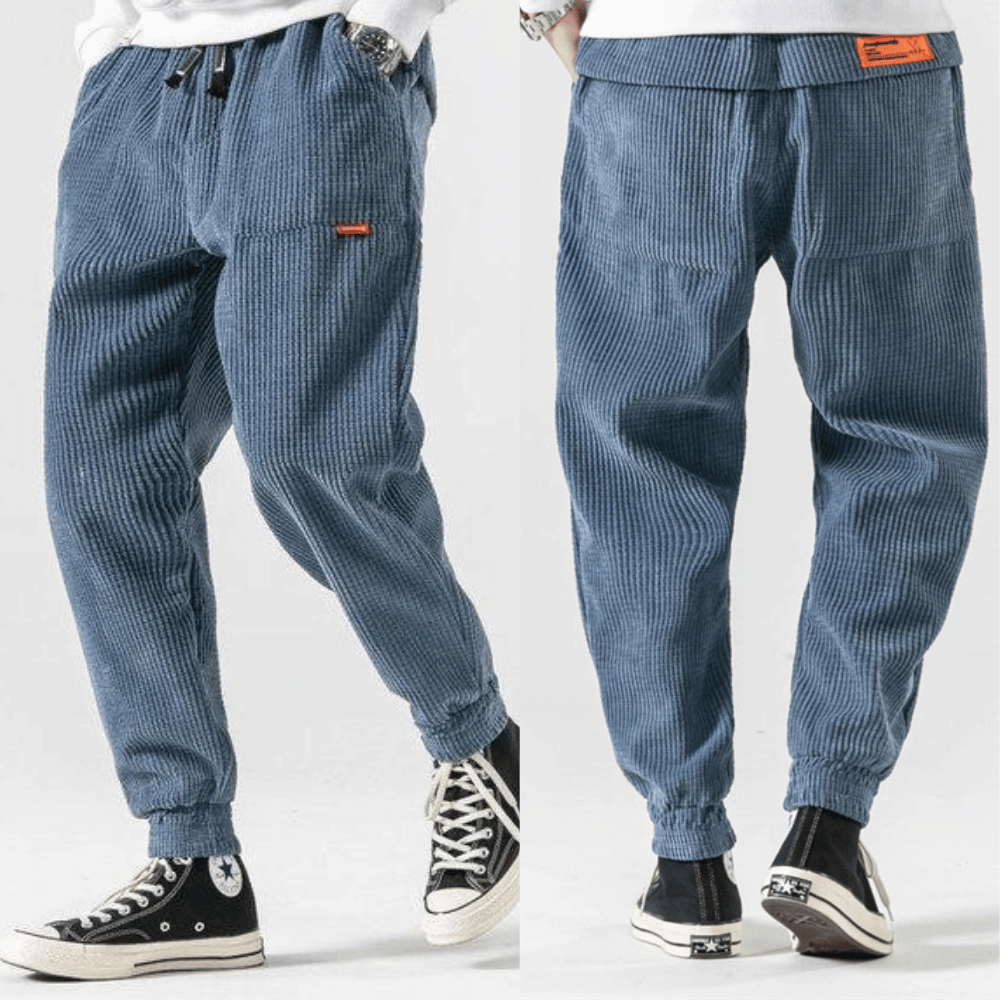 Lily | Stylish Men's Corduroy Jogger Pants With Elastic Ankles