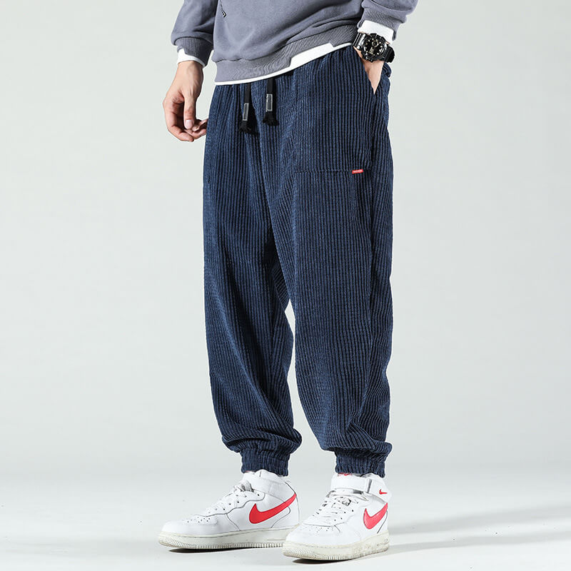 Lily | Stylish Men's Corduroy Jogger Pants With Elastic Ankles