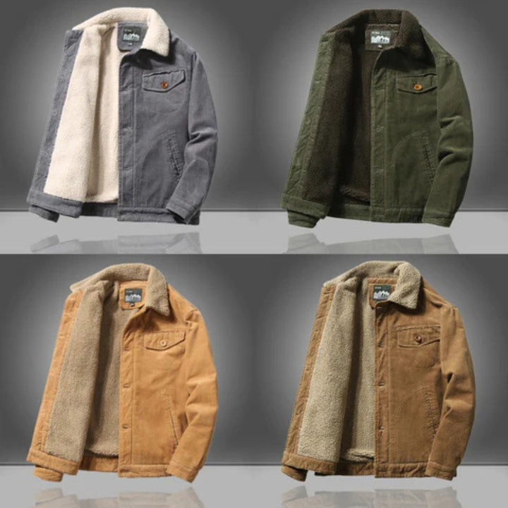 Celeste | Stylish Fleece-Lined Corduroy Winter Jacket Men