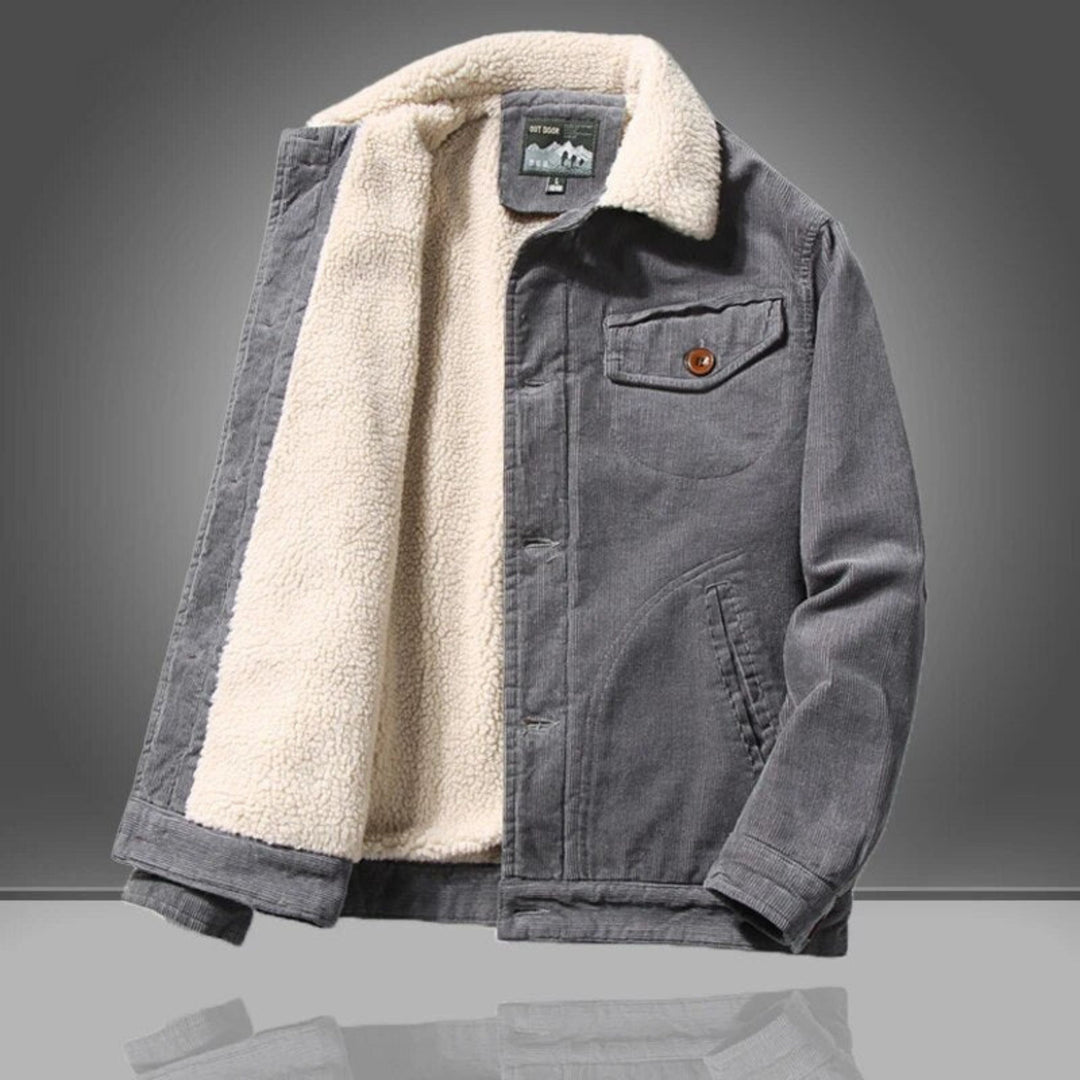 Celeste | Stylish Fleece-Lined Corduroy Winter Jacket Men