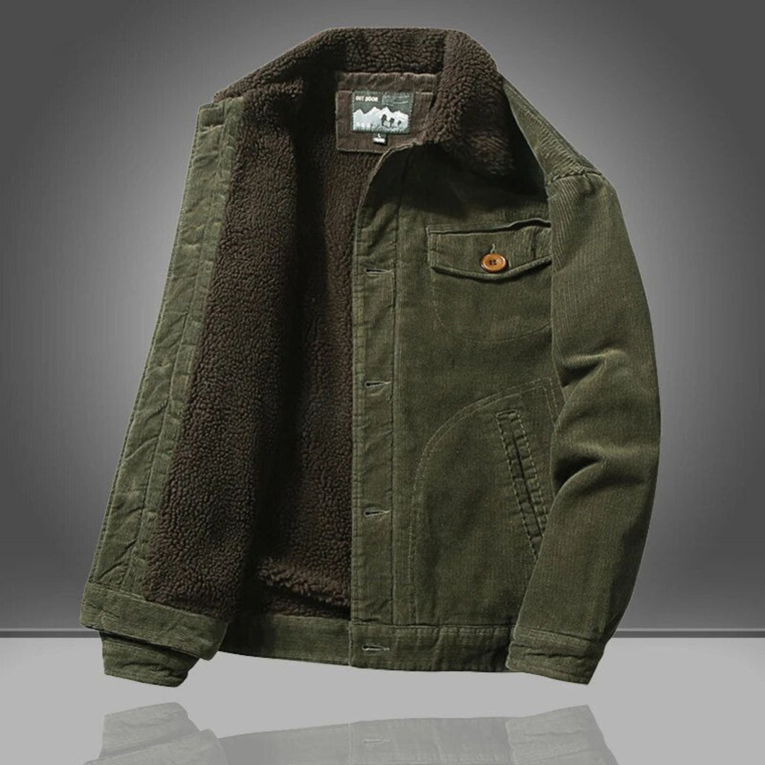 Celeste | Stylish Fleece-Lined Corduroy Winter Jacket Men