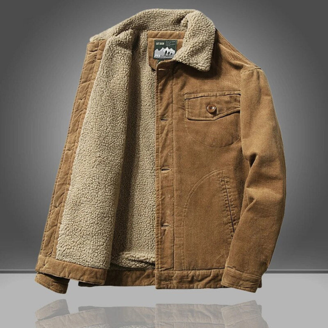 Celeste | Stylish Fleece-Lined Corduroy Winter Jacket Men
