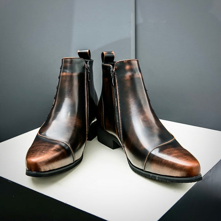 Rodrigo | Elegant Lace-Up Leather Dress Boots Men