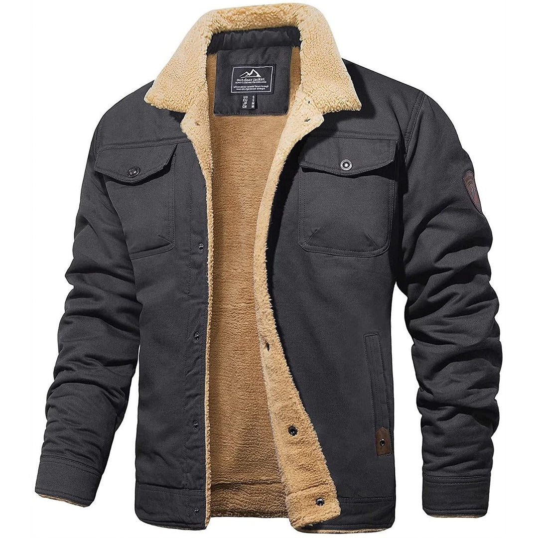 Bryson | Sherpa-Lined Military Bomber Jacket With Fleece Interior