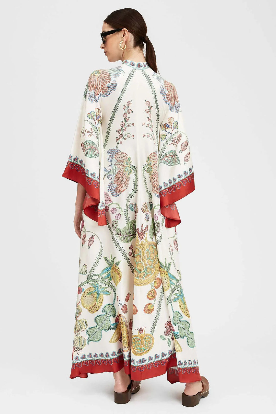 Penelope | Elegant High Neck Floral Print Maxi Dress
