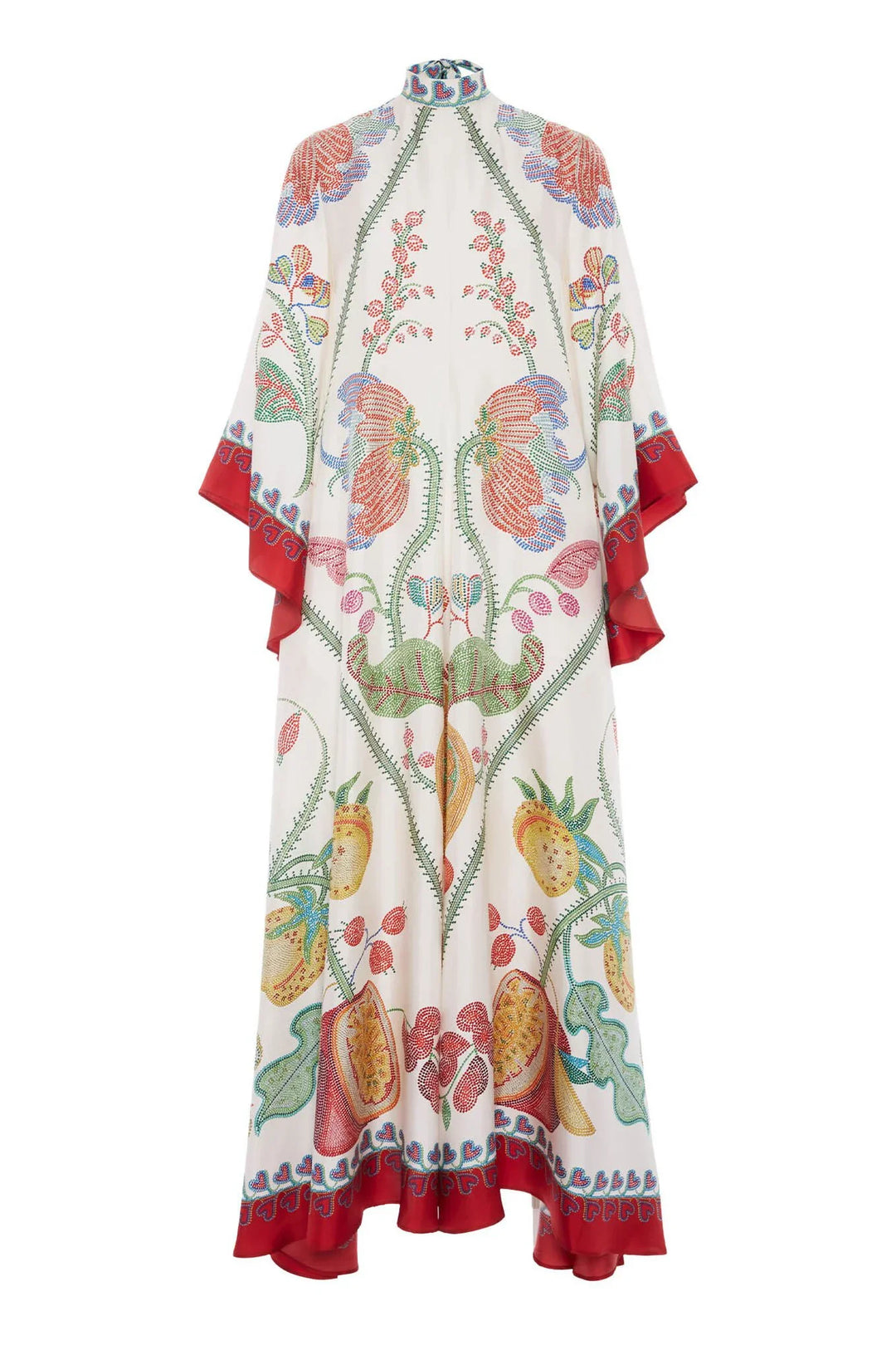 Penelope | Elegant High Neck Floral Print Maxi Dress