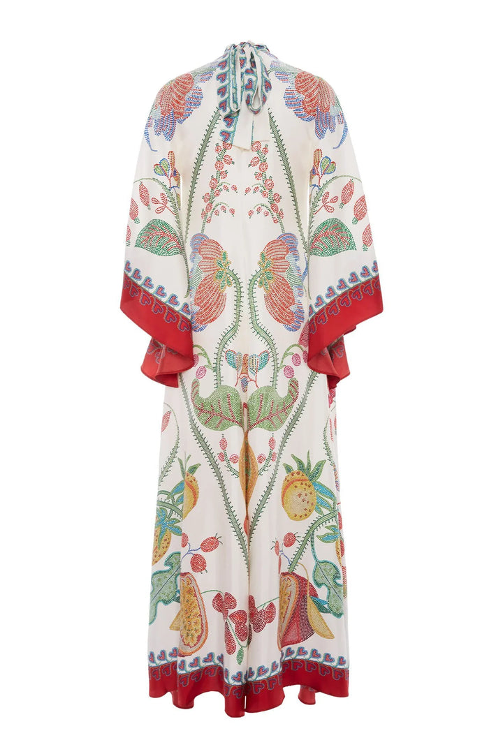 Penelope | Elegant High Neck Floral Print Maxi Dress