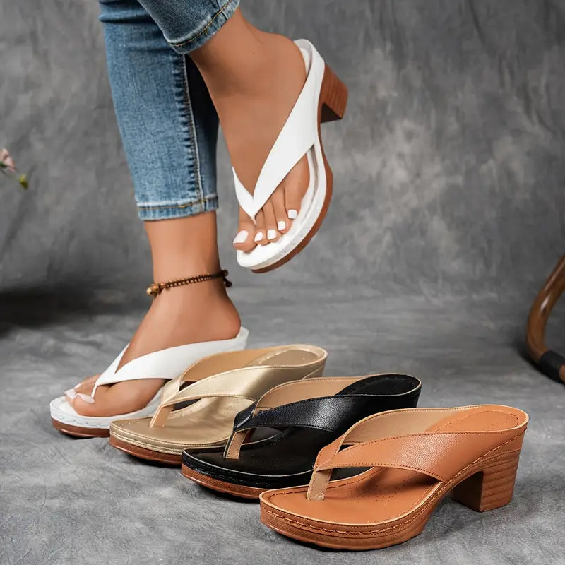 Felicity | Chic Block Heel Sandals With Orthopedic Support