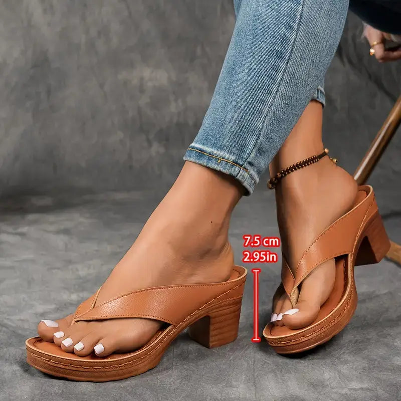 Felicity | Chic Block Heel Sandals With Orthopedic Support