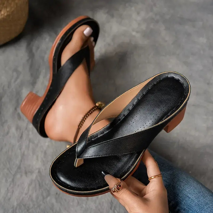 Felicity | Chic Block Heel Sandals With Orthopedic Support