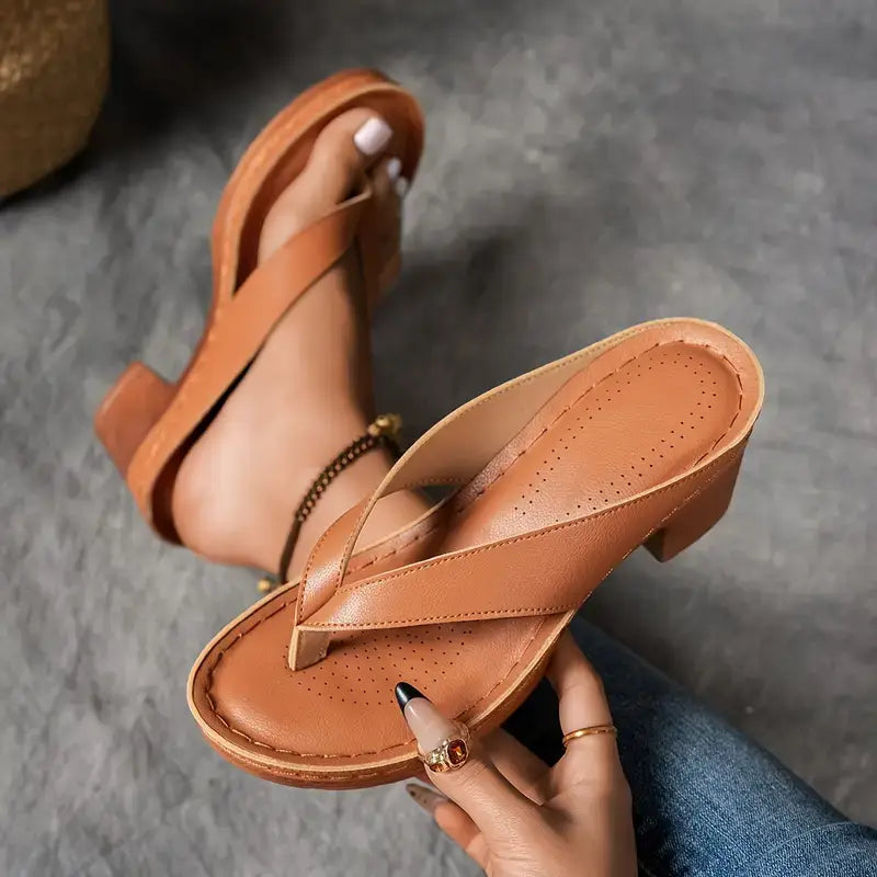 Felicity | Chic Block Heel Sandals With Orthopedic Support