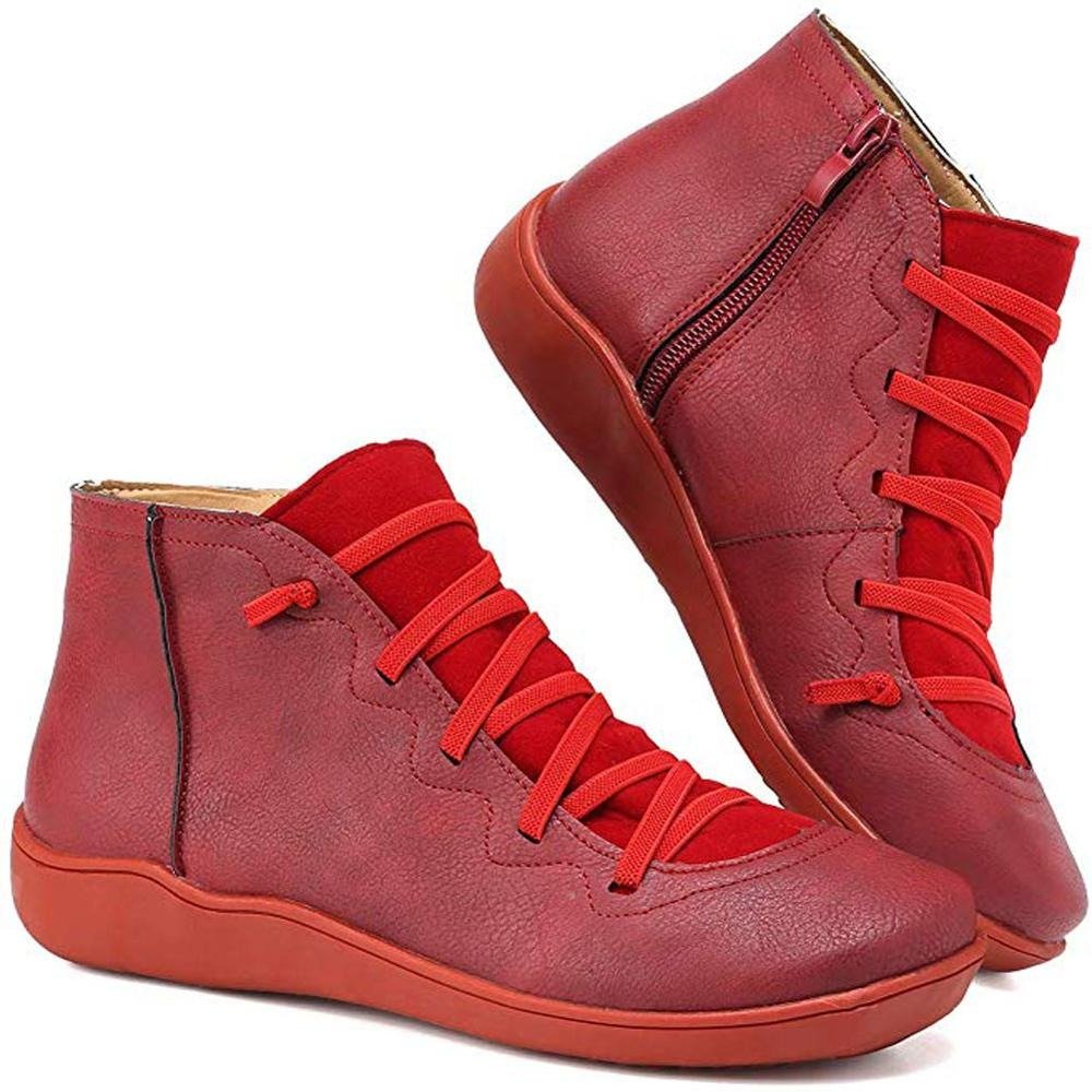 Elyse | Chic Lace-Up Ankle Boots With Arch Support
