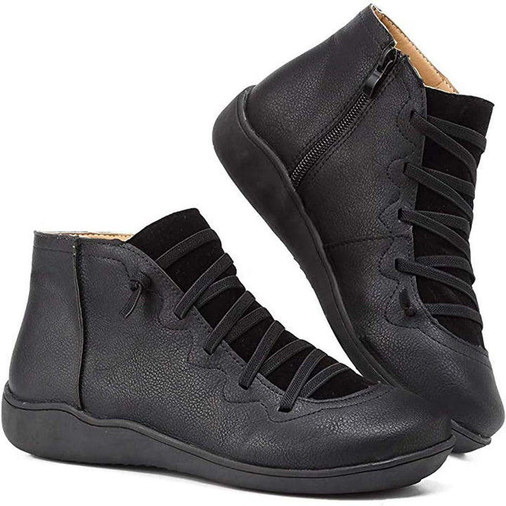 Elyse | Chic Lace-Up Ankle Boots With Arch Support