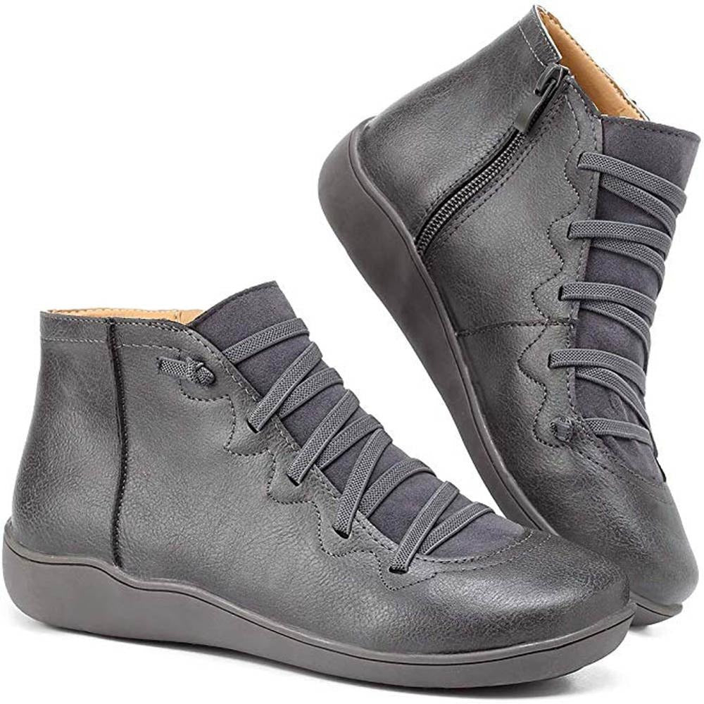 Elyse | Chic Lace-Up Ankle Boots With Arch Support