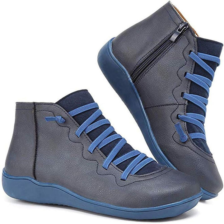 Elyse | Chic Lace-Up Ankle Boots With Arch Support