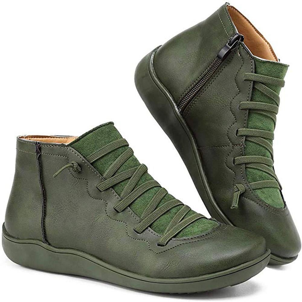 Elyse | Chic Lace-Up Ankle Boots With Arch Support