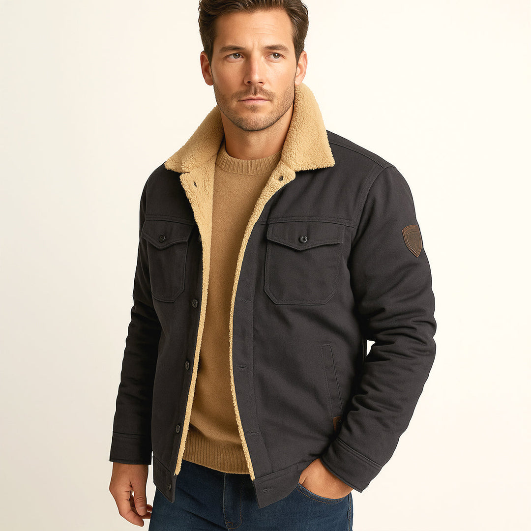 Margot | Stylish Fleece Lined Winter Jacket With Button Details
