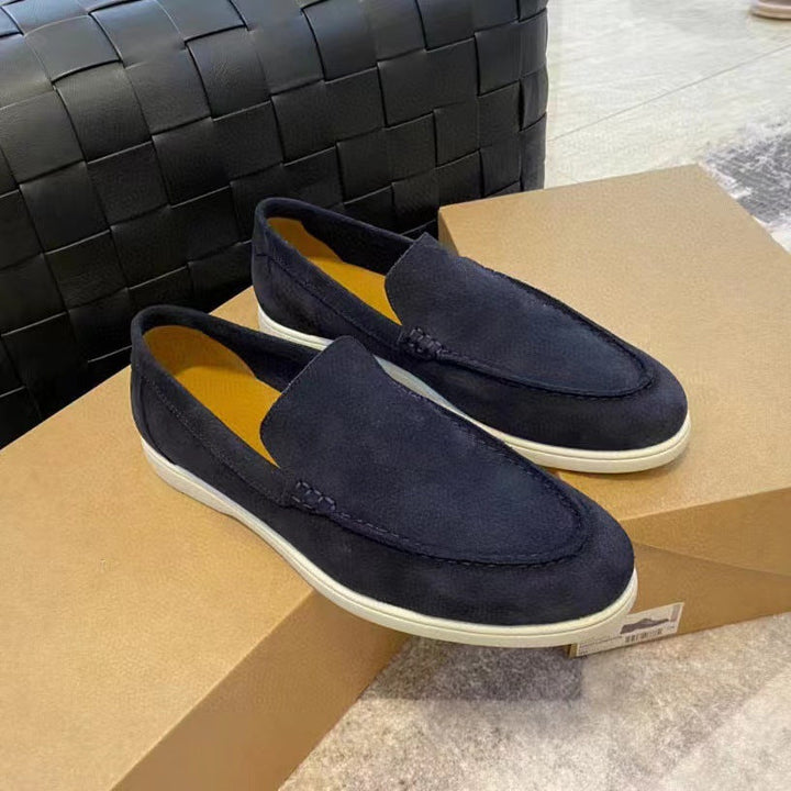 Ricardo | Sleek Black Suede Slip-On Loafers Men