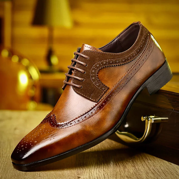 Demetrius | Elegant Wingtip Oxford Leather Dress Shoes Men