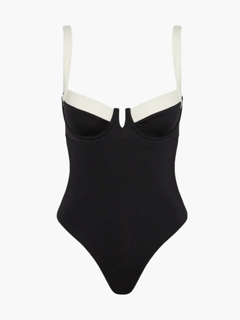 Sybil | Chic Structured Color Block One Piece Swimsuit