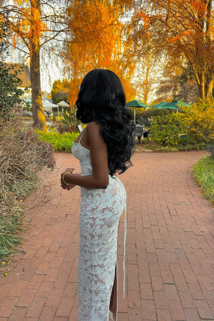 Sybil | Elegant Lace Bustier Maxi Dress