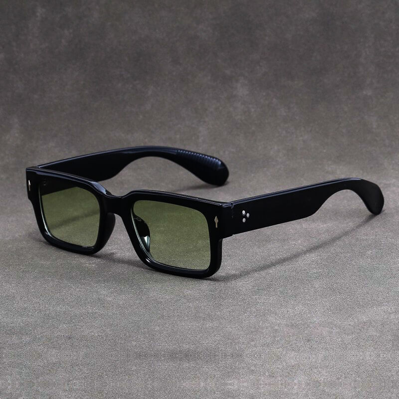 Eliza | Stylish Retro Square Frame Sunglasses With Blue Lenses