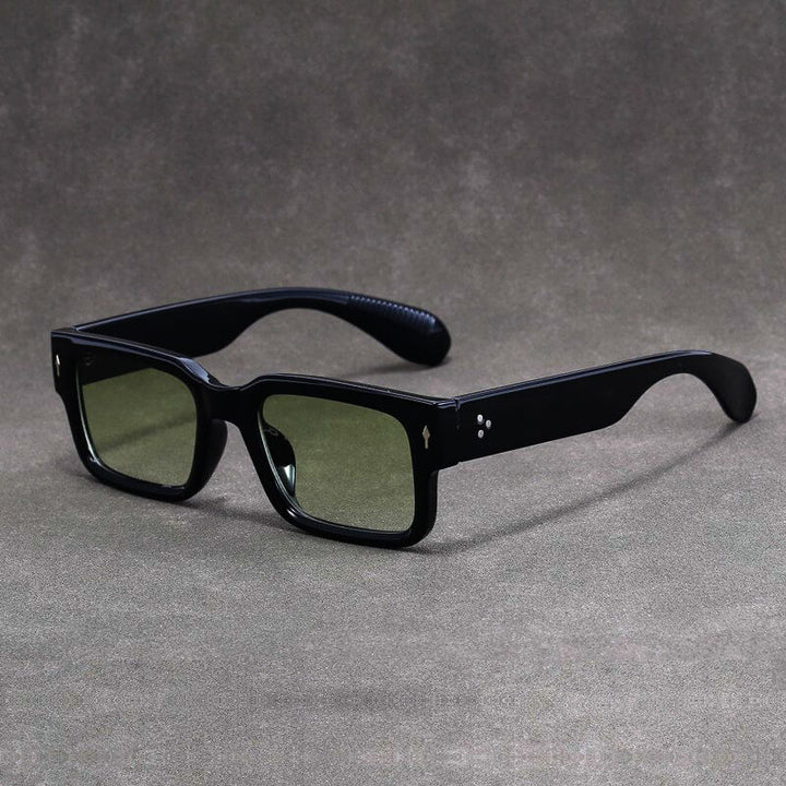 Eliza | Stylish Retro Square Frame Sunglasses With Blue Lenses