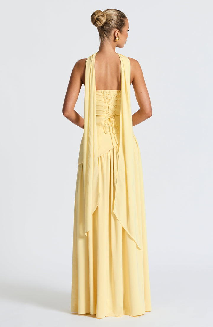 Tessa | Elegant Strapless Maxi Dress With Front Slit