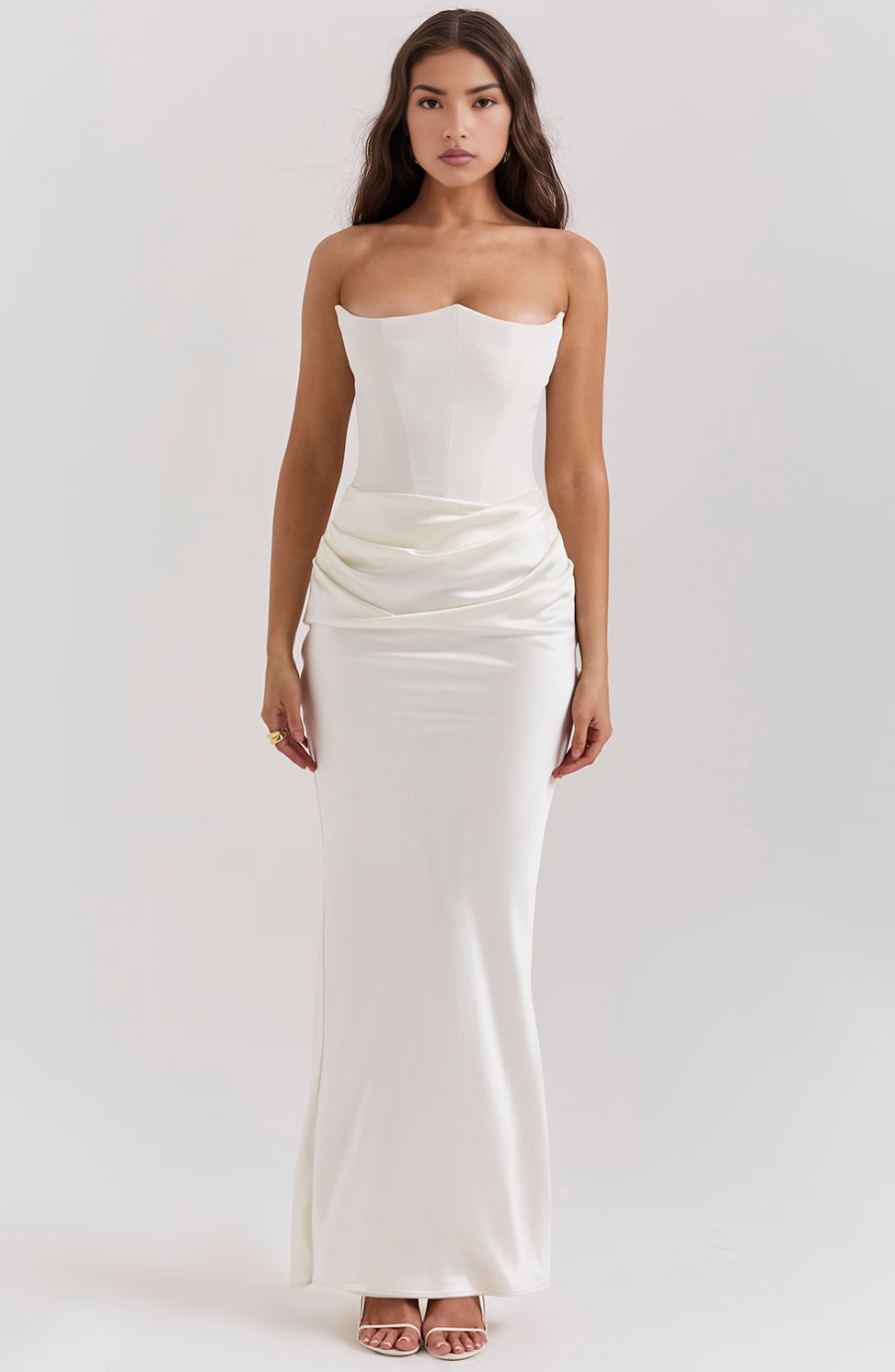 Sybil | Elegant Strapless Corset Maxi Dress