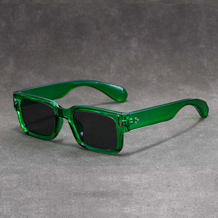 Eliza | Stylish Retro Square Frame Sunglasses With Blue Lenses