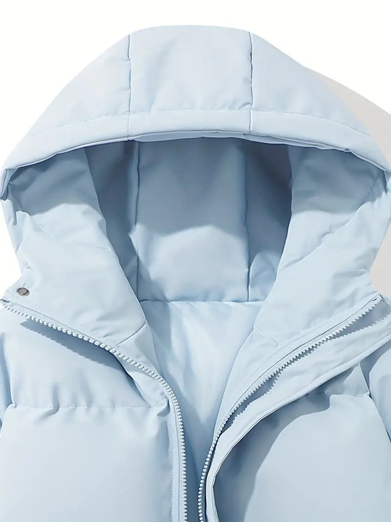 KIM | Stylish Hooded Down Puffer Jacket With Zip Front