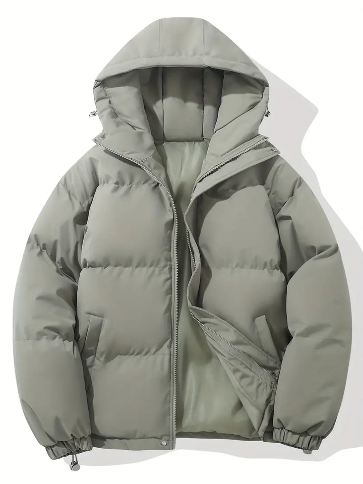 Aurora | Chic Hooded Pink Puffer Jacket With Zip Front