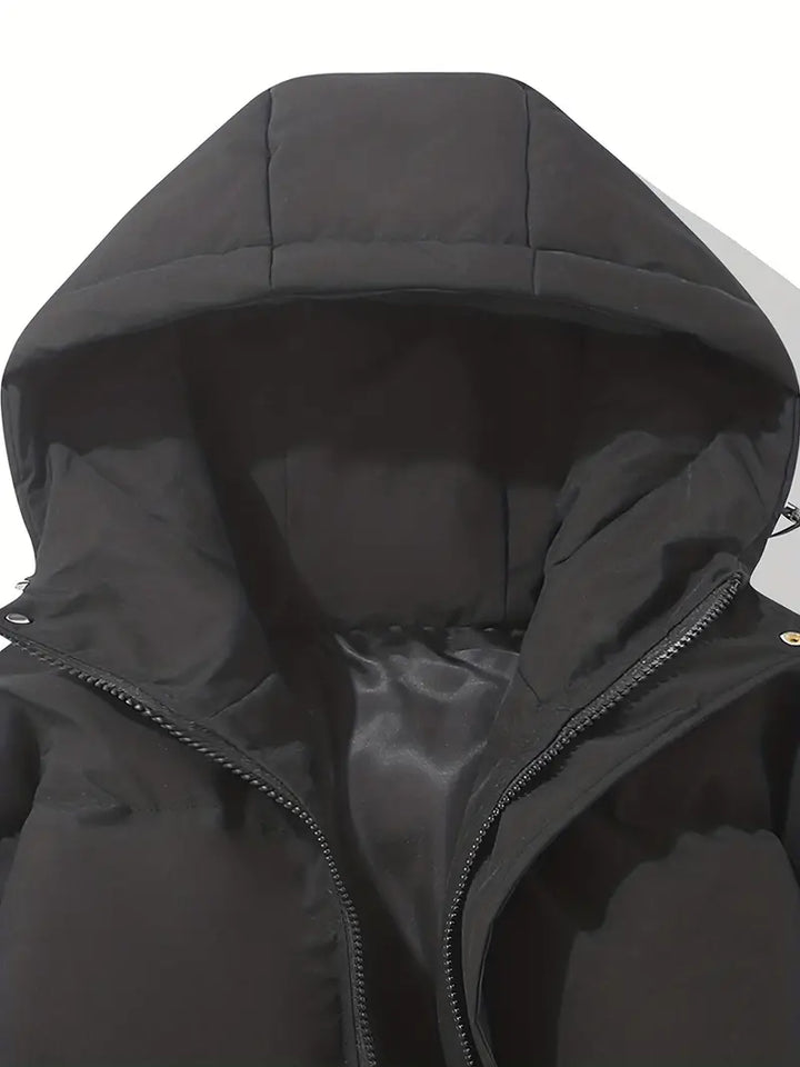 KIM | Stylish Hooded Down Puffer Jacket With Zip Front