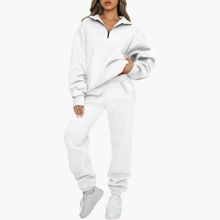 Nora | Stylish Half-Zip Sweatshirt Jogger Set Two Piece Tracksuit