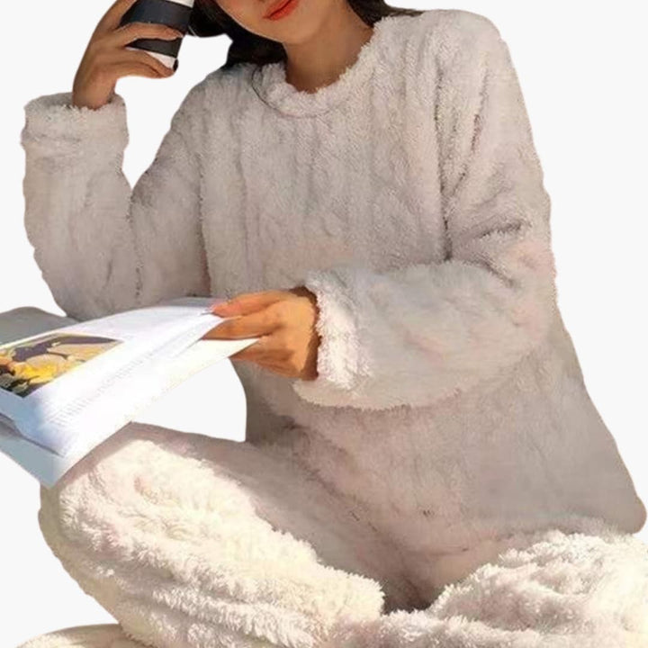 Penelope | Cozy Fleece Pajama Set With Long Sleeves