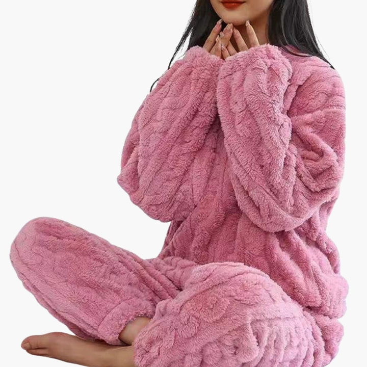 Penelope | Cozy Fleece Pajama Set With Long Sleeves