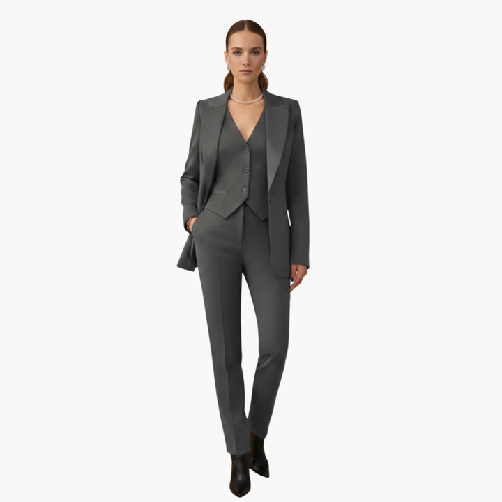 Arabella | Elegant Three Piece V-Neck Blazer Suit Set