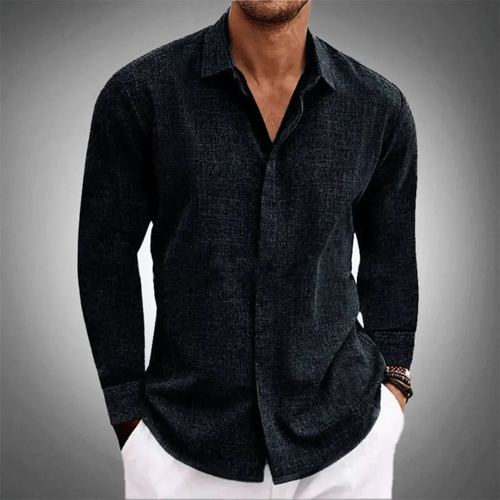Serena | Stylish Button-Down Long Sleeve Linen Shirt