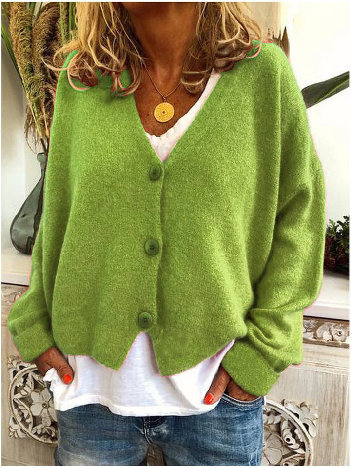 Riley | Cozy V-Neck Button Knit Cardigan